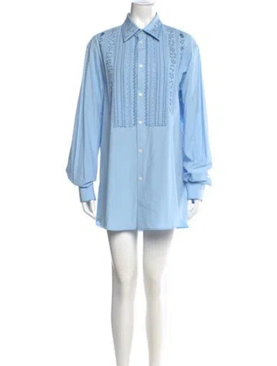 Pre-owned Valentino Mini Dress In Blue