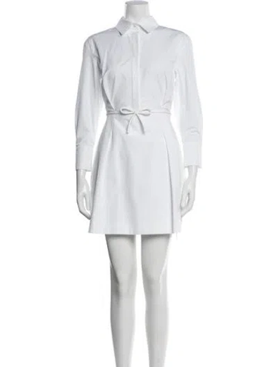 Pre-owned Valentino Mini Dress In White