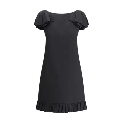 Valentino Mini Dress With Bows In Black