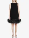 VALENTINO MINI DRESS WITH FEATHERS