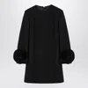 Valentino Women's Double Compact Drill Mini Dress In Black