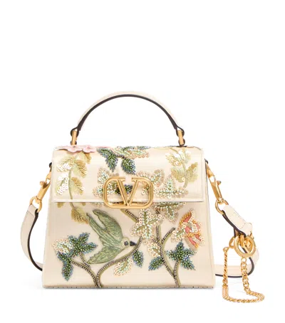 Valentino Garavani Mini Embellished Vsling Top-handle Bag