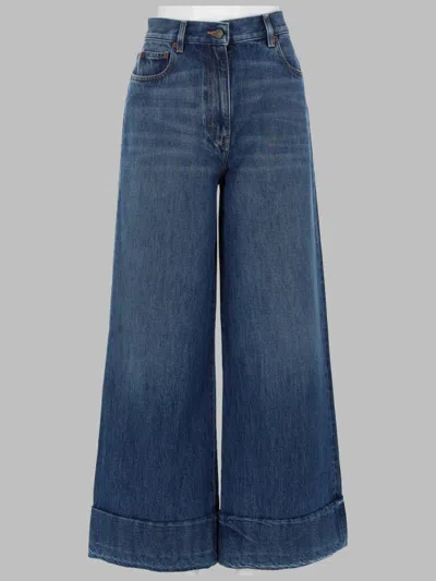 Valentino Mini Five-pocket Denim Jeans For Women In Blue