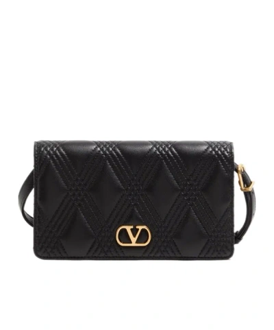 Valentino Garavani Mini Flap Shoulder Bag In Black