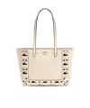 Valentino Garavani Mini Leather Nellcôte Shoulder Bag In Light Ivory