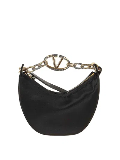 Valentino Garavani Mini Hobo Bag In Silver