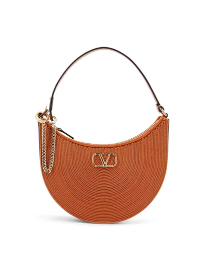 VALENTINO GARAVANI MINI HOBO VLOGO  RAFIA BAG