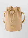 Valentino Vlogo Signature Drawstring Bucket Bag In Brown