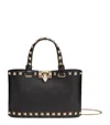 Valentino Mini Leather Rockstud Top-handle Bag