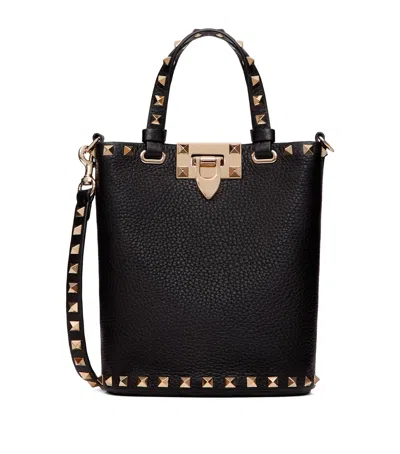 VALENTINO GARAVANI MINI LEATHER ROCKSTUD TOP-HANDLE BAG