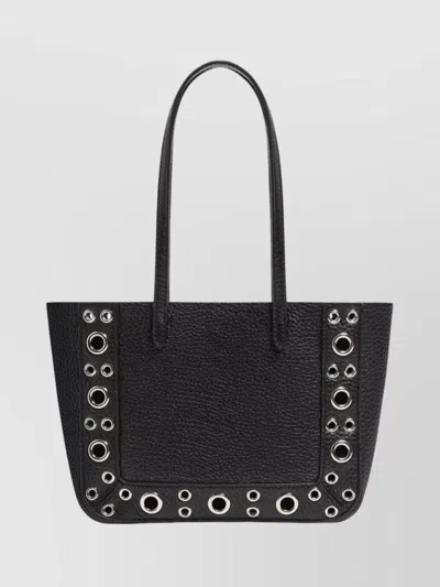 Valentino Garavani Mini Leather Tote Bag With Open Top