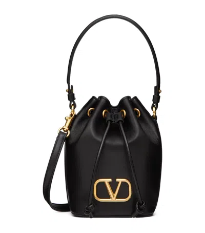 VALENTINO GARAVANI MINI LEATHER VLOGO BUCKET BAG