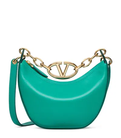 Valentino Garavani Vlogo Signature Shoulder Bag In Green
