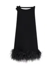 Valentino Black Sleeveless Crewneck Mini Dress