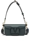 Valentino Mini Locò Leather Crossbody Bag In Green