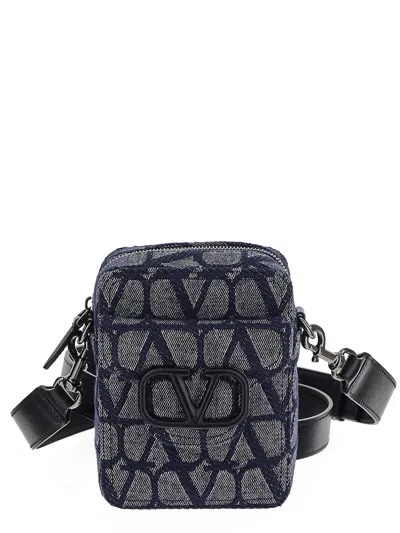 Valentino Garavani Mini Locò Shoulder Bag In Blue