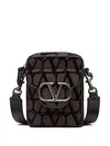 Valentino Vlogo Logo-plaque Messenger Bag In Brown