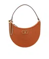 Valentino Vlogo Signature Mini Hobo Bag In Brown