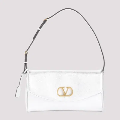 Valentino Garavani Mini Metallic Leather Shoulder Bag In Black