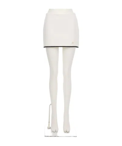 Valentino Mini Skirt In Cotton Tweed Canestrello In Multi