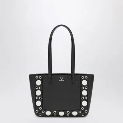 Valentino Garavani Mini Nellcôte Black Grained Calfskin Bag