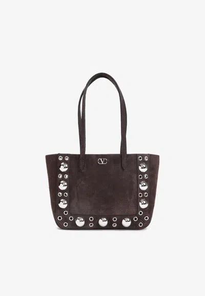 Valentino Garavani Mini Nellcôte Suede Tote Bag