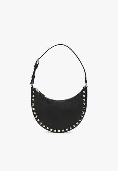 Valentino Garavani Mini Rockstud Calf Leather Hobo Bag