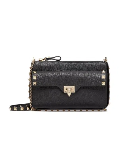 Valentino Garavani Mini Rockstud-embellished Bag In Black