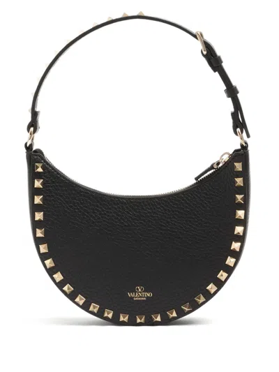 ショルダーバッグ・ポシェット VALENTINO MINI HOBO BAG ROCKSTUD IN GARNET CALFSKIN Valentino Garavani Mini Hobo Bag Rockstud In Garnet Calfskin
