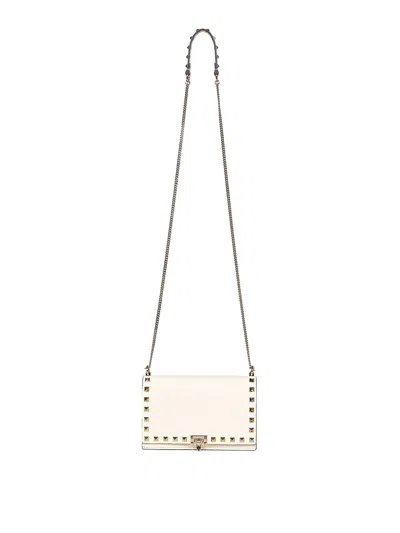 Valentino Garavani Mini Rockstud Leather Bag In Nude