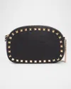 Valentino Borsa A Tracolla Rockstud In Pelle Nera Donna