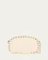 Valentino Garavani Mini Rockstud Leather Crossbody Bag In White
