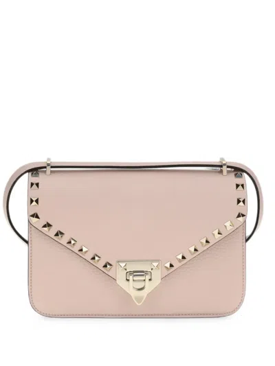 Valentino Garavani Mini Rockstud Leather Shoulder Bag In Pink