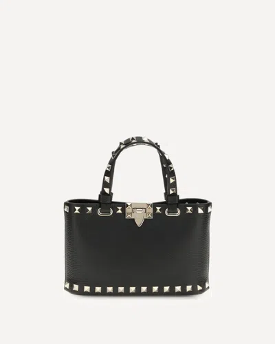 Valentino Garavani Mini Rockstud Shopping Bag In Black