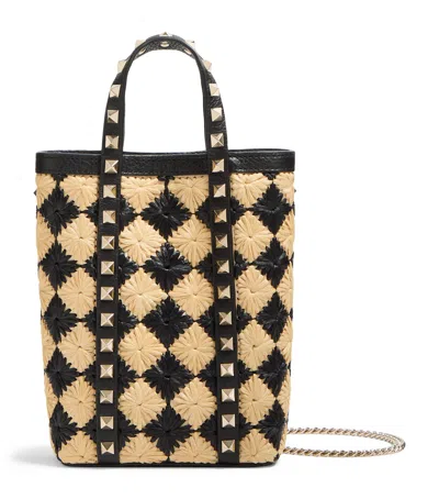 Valentino Garavani Mini Rockstud Tote Bag In Beige