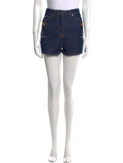 Pre-owned Valentino Mini Shorts In Blue