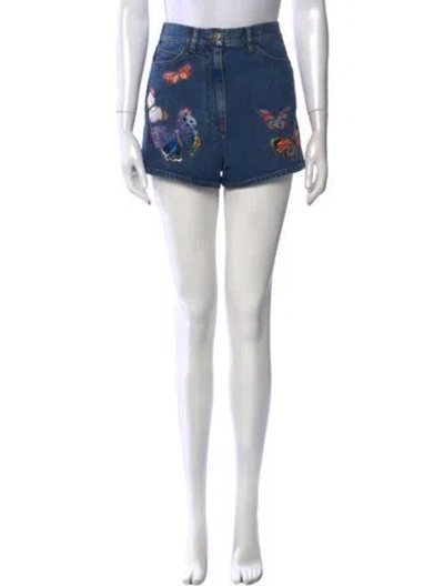 Pre-owned Valentino Mini Shorts In Blue