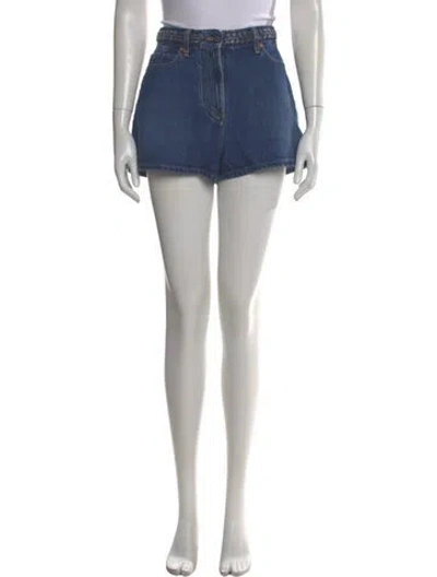 Pre-owned Valentino Mini Shorts In Blue