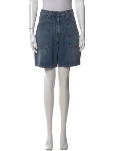 Pre-owned Valentino Mini Shorts In Blue