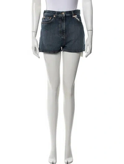 Pre-owned Valentino Mini Shorts In Blue/white