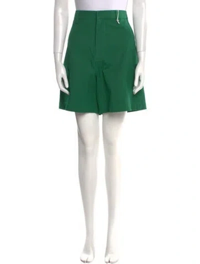 Pre-owned Valentino Mini Shorts In Green