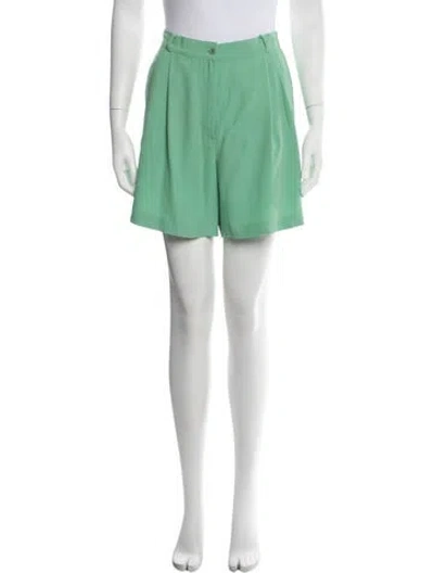 Pre-owned Valentino Mini Shorts In Green