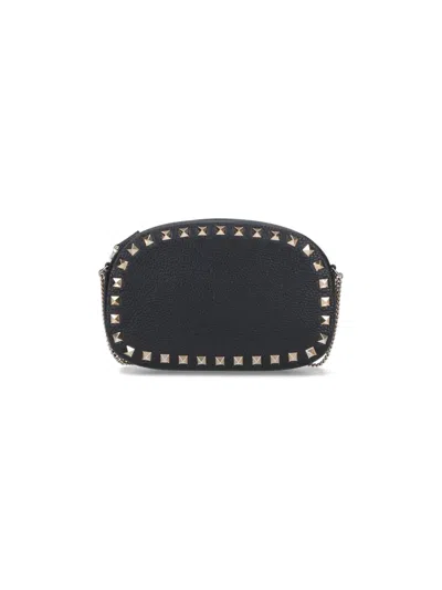 Valentino Garavani Mini Shoulder Bag Rockstud In Black