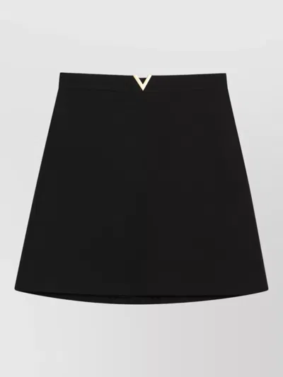 Valentino Mini Skirt A Line V Gold Detail In Multi