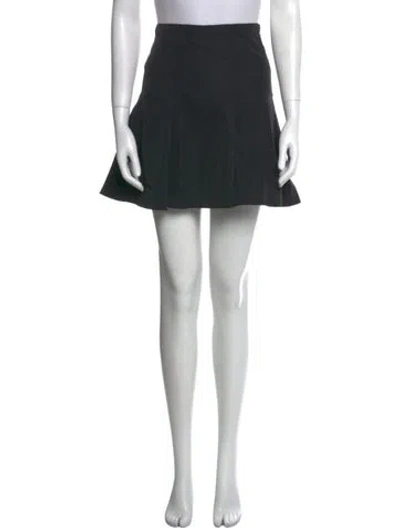 Pre-owned Valentino Mini Skirt In Black