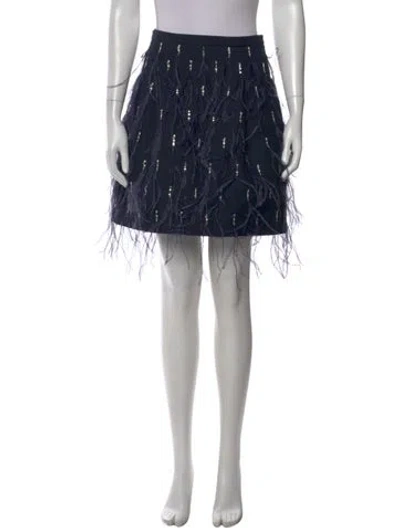 Pre-owned Valentino Mini Skirt In Blue