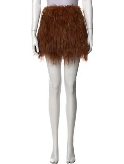 Pre-owned Valentino Mini Skirt In Brown