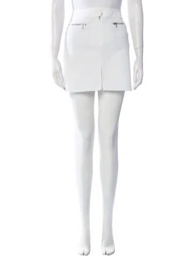 Pre-owned Valentino Mini Skirt In White