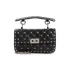 Valentino Mini Spiked Leather Shoulder Handbag In Black