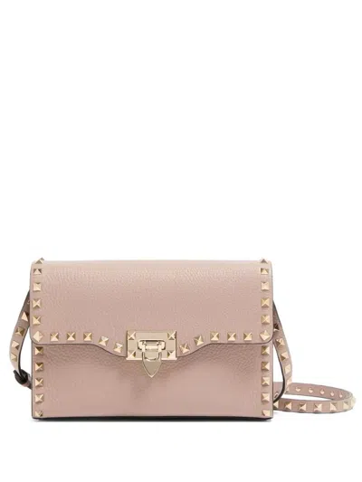 Valentino Garavani Mini Studded Shoulder Handbag In Pink